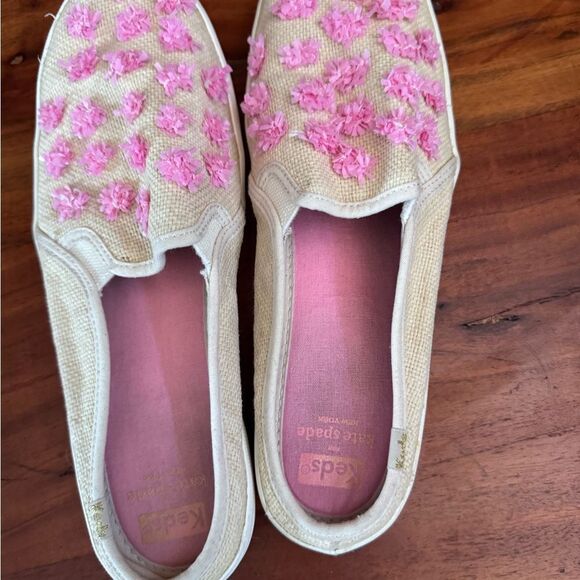 Kate Spade x Keds Rafia Pom Pom Slides Sz 10 - Picture 2 of 7